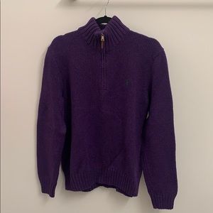 Polo Ralph Lauren Cotton Quarter Zip Sweater SizeL